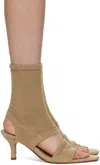 Isa Boulder Ssense Exclusive Beige Heeled Sandals In Burlap