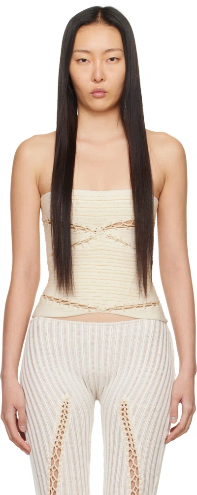 Isa Boulder Ssense Exclusive Beige Shapes Tube Top In Calico