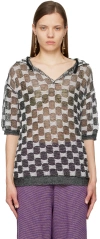Isa Boulder Ssense Exclusive Black & White Polo In Chess