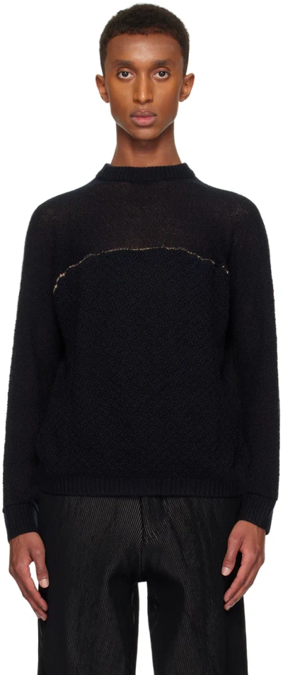 Isa Boulder Ssense Exclusive Black Boat Float Sweater In Smoke