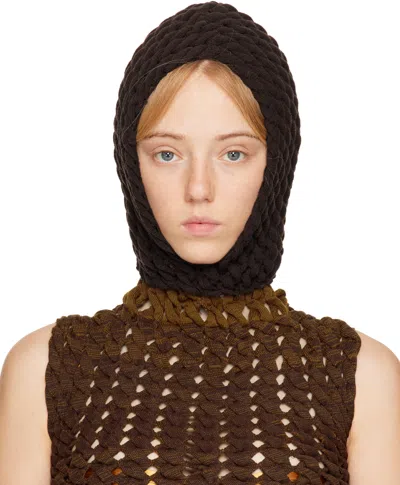 Isa Boulder Ssense Exclusive Brown Balaclava In Bark