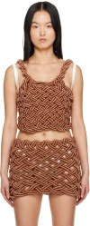 Isa Boulder Ssense Exclusive Brown Bouncy Tank Top In Soil