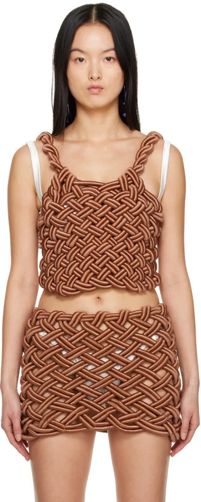 Isa Boulder Ssense Exclusive Brown Bouncy Tank Top In Soil
