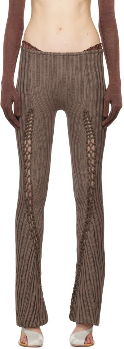 Isa Boulder Ssense Exclusive Brown Centipede Lounge Pants In Yamsoil