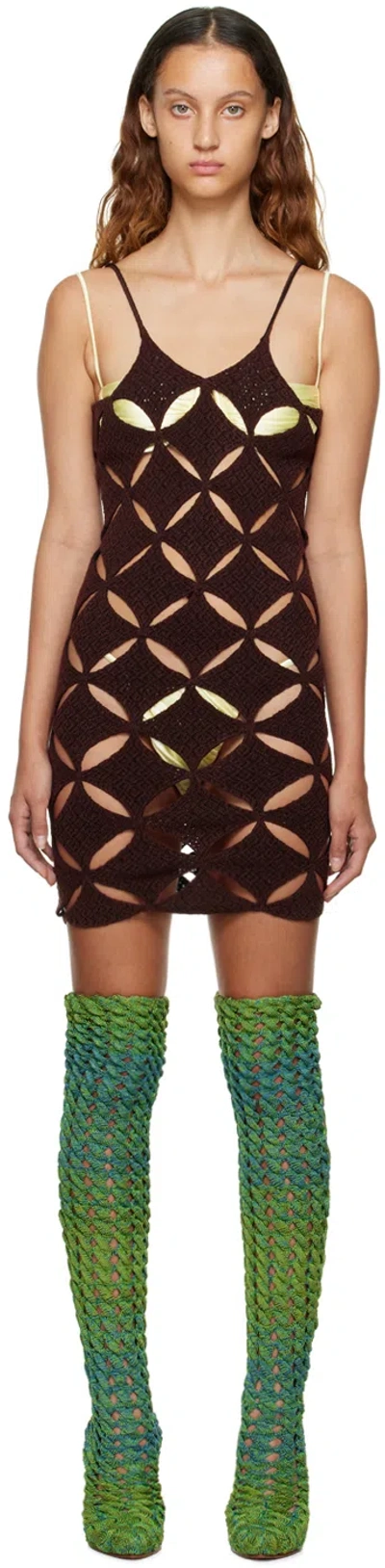 Isa Boulder Ssense Exclusive Brown Minidress