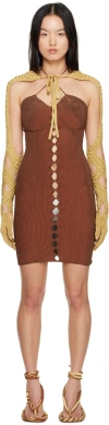 Isa Boulder Ssense Exclusive Brown Minidress In Halloween