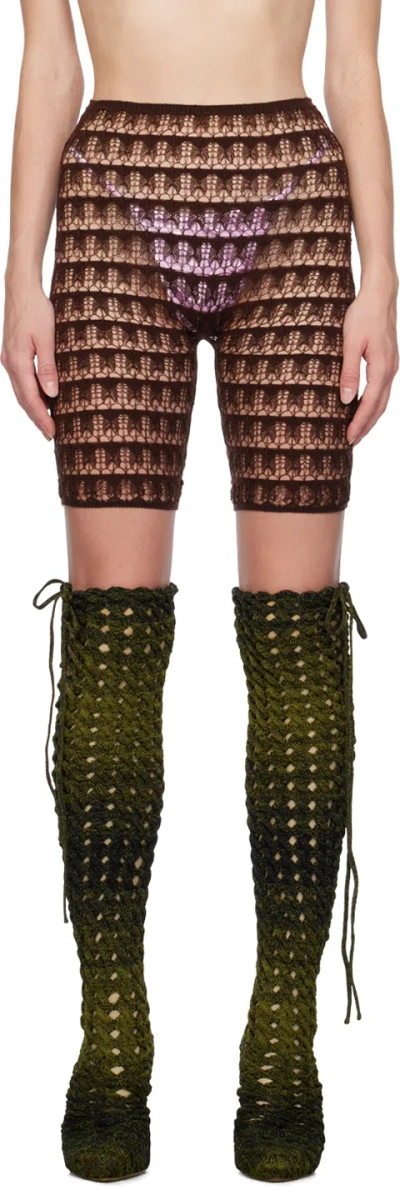 Isa Boulder Ssense Exclusive Brown Shorts In Bark