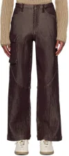 ISA BOULDER SSENSE EXCLUSIVE BURGUNDY BLAZE CARGO PANTS