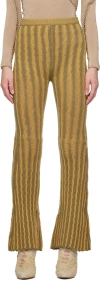 Isa Boulder Ssense Exclusive Green & Orange Lounge Pants In Burlap (orange)
