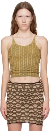 Isa Boulder Ssense Exclusive Green & Orange Tank Top In Burlap (orange)