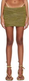 Isa Boulder Ssense Exclusive Green Bodywave Miniskirt In Grasshopper