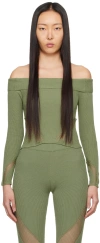 Isa Boulder Ssense Exclusive Green Floater Long Sleeve T-shirt In Seafoam