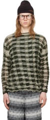 Isa Boulder Ssense Exclusive Green Torn Sweater In Seaweed