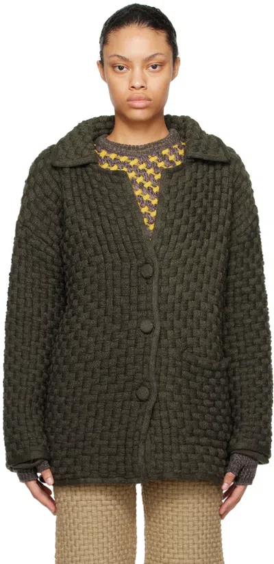 Isa Boulder Ssense Exclusive Khaki Fullweave Jacket In Forest