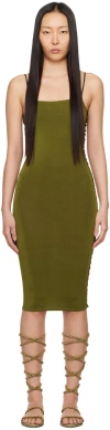 Isa Boulder Ssense Exclusive Khaki Jigsaw Midi Dress In Military