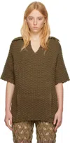Isa Boulder Ssense Exclusive Khaki Peanut Polo In Forest