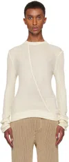 Isa Boulder Ssense Exclusive Off-white Bow Long Sleeve T-shirt In Off White