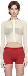Isa Boulder Ssense Exclusive Off-white Enter Cardigan In Bleach