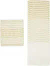 Isa Boulder Ssense Exclusive Off-white Popcorn Scarf & Neck Warmer Set In Calico