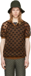 Isa Boulder Ssense Exclusive Orange & Black Polo In Brick