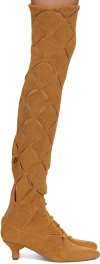 Isa Boulder Ssense Exclusive Orange Argyle Tall Boots