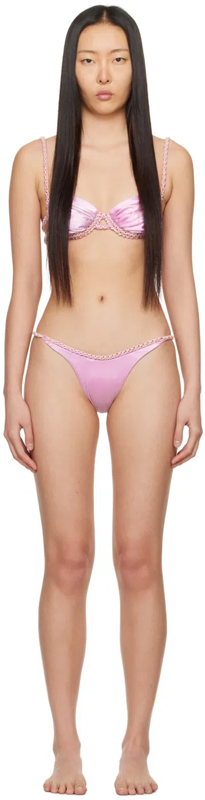 Isa Boulder Ssense Exclusive Pink Full Chain Bikini