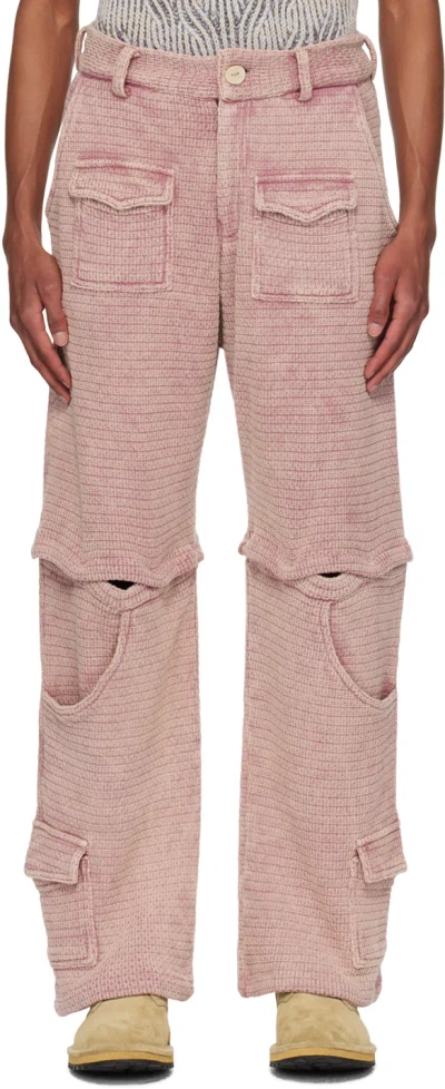 Isa Boulder Ssense Exclusive Pink Opposite Cargo Pants In Lilac