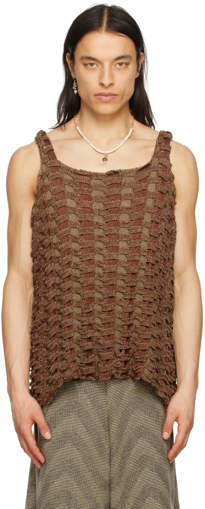 Isa Boulder Ssense Exclusive Red & Tan Tank Top In Potato