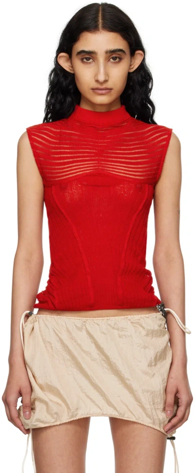 Isa Boulder Ssense Exclusive Red Calm Tank Top In Ruby