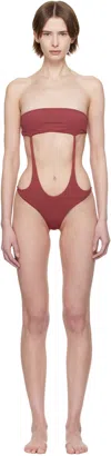 Isa Boulder Ssense Exclusive Red Dandelion Swimsuit In Chilli