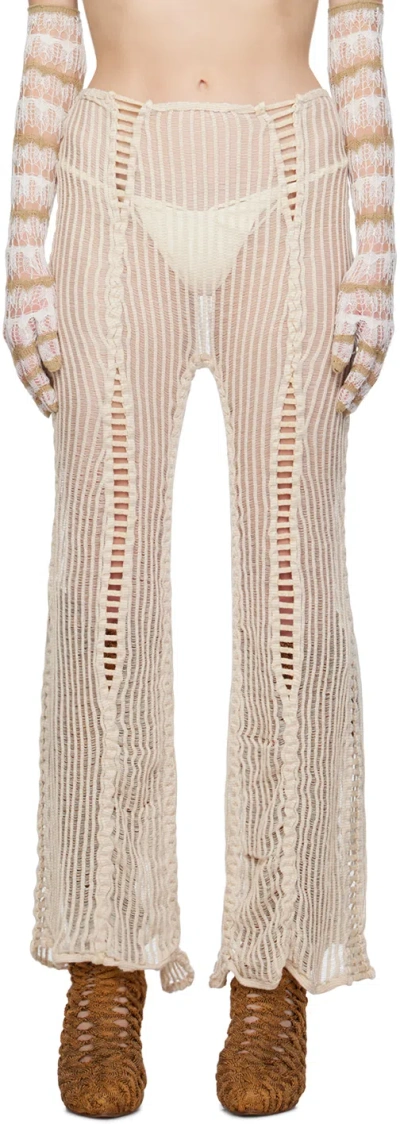 Isa Boulder Ssense Exclusive White Lounge Pants In Calico
