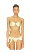 Isa Boulder Static Bikini Top In Green