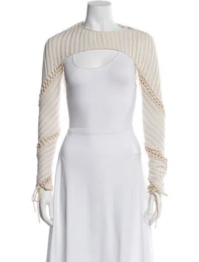 Pre-owned Isa Boulder Striped Bolero In Neutral