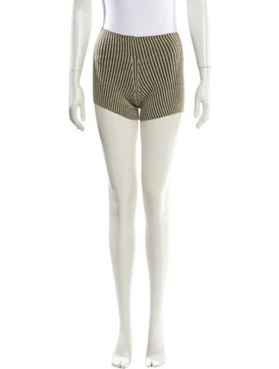 Pre-owned Isa Boulder Striped Mini Shorts In Neutral