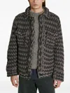 Isa Boulder Textured Woven Jacket In Brown