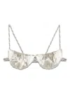 Isa Boulder Tiny Twist Bikini Top In Grey