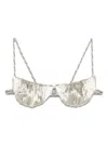 Isa Boulder Tiny Twist Bikini Top In Grey