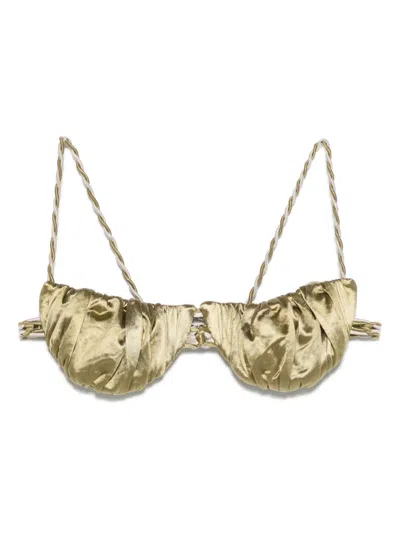 ISA BOULDER TINY TWIST BIKINI TOP - WOMEN'S - POLYESTER/SPANDEX/ELASTANE/NYLON