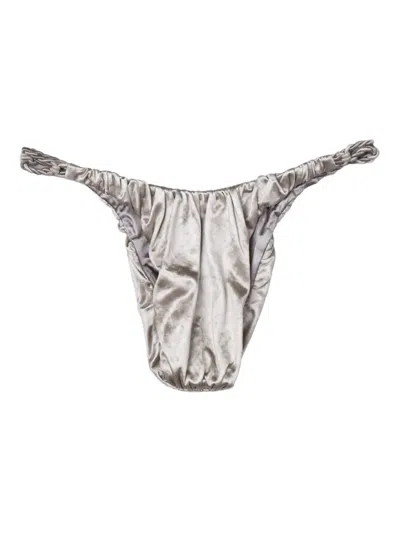 Isa Boulder Tinytwist Bikini Bottom In Silver