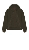 Isa Boulder Triangle Zip Hoodie In Green