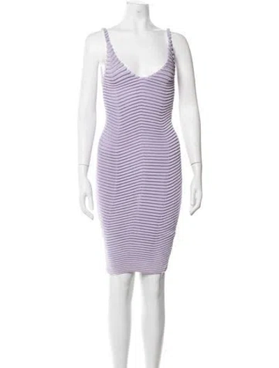 Pre-owned Isa Boulder V-neck Mini Dress In Purple