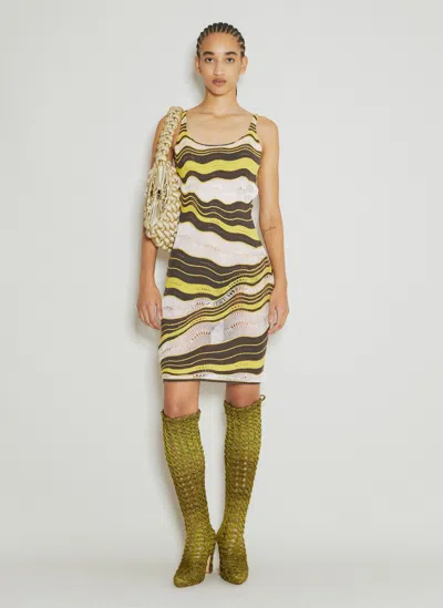 Isa Boulder Wave Knit Midi Dress In Multi