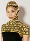 Isa Boulder Wave Neckwarmer With Balaclava In Yellow