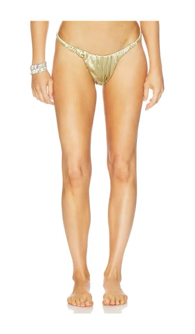 Isa Boulder Waves Bikini Bottom In Gold