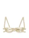 Isa Boulder Weave Strap Bikini Top In Brown