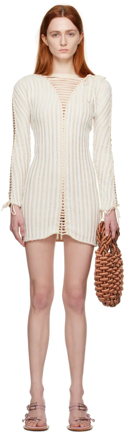 Isa Boulder White Spine Minidress In Calico