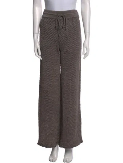 Pre-owned Isa Boulder Wide Leg Pants In Gray