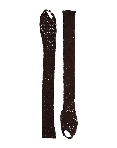 Isa Boulder Woman Gloves Chocolate Brown Size M Acrylic