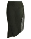 Isa Boulder Woman Midi Skirt Dark Green Size M Rayon, Elastane In Black