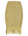 Isa Boulder Woman Midi Skirt Lime Green Size M Rayon, Elastane In Green